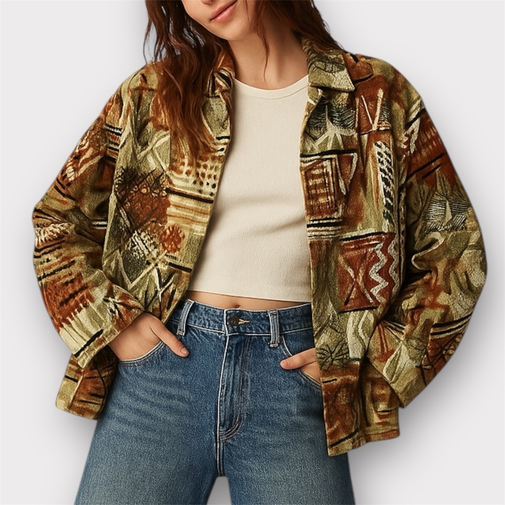 Vintage Abstract Patterned Jacket